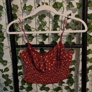 Pacsun Floral Cropped Tank Top